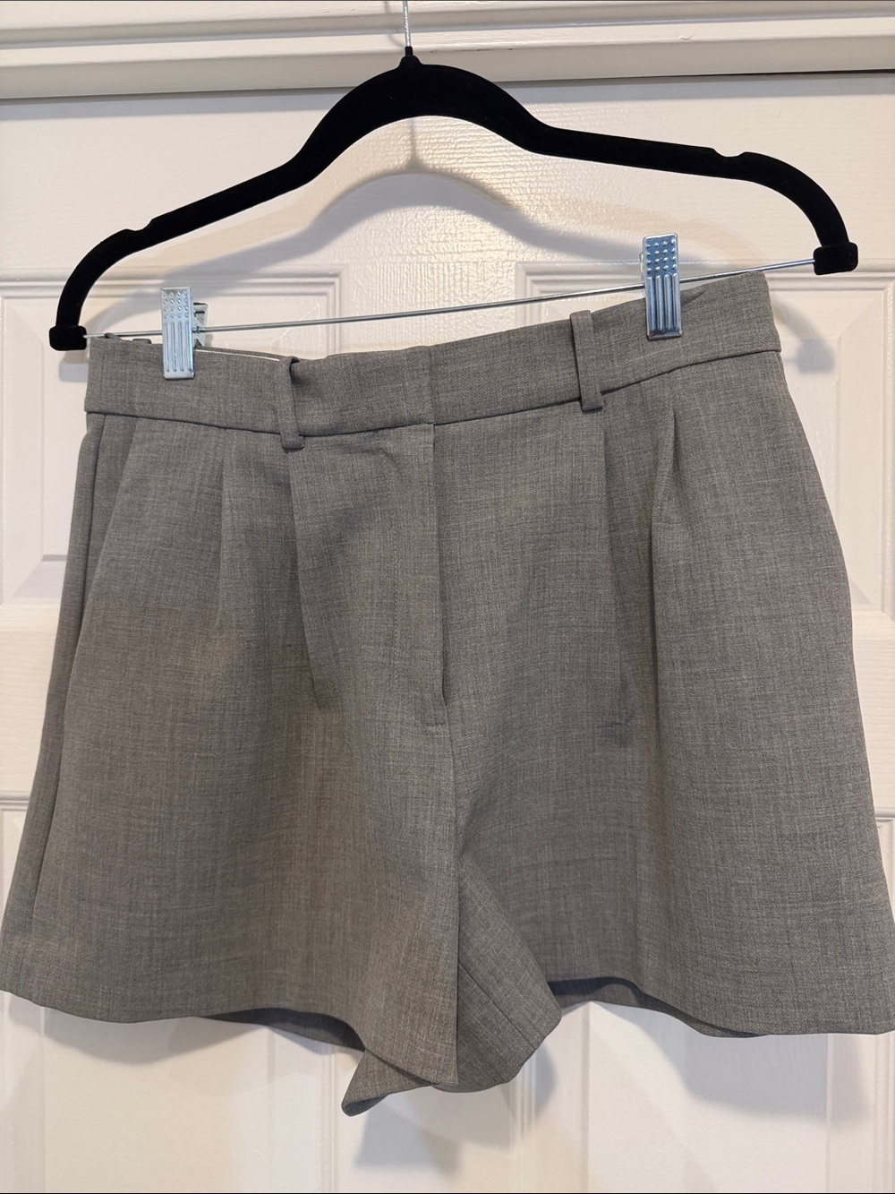 Aritzia/Babaton Gray Tailored Pleated Shorts